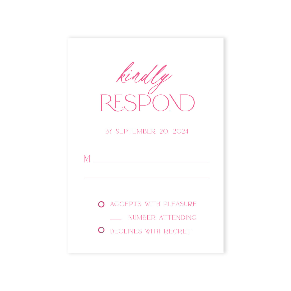 Hadley Pink RSVP