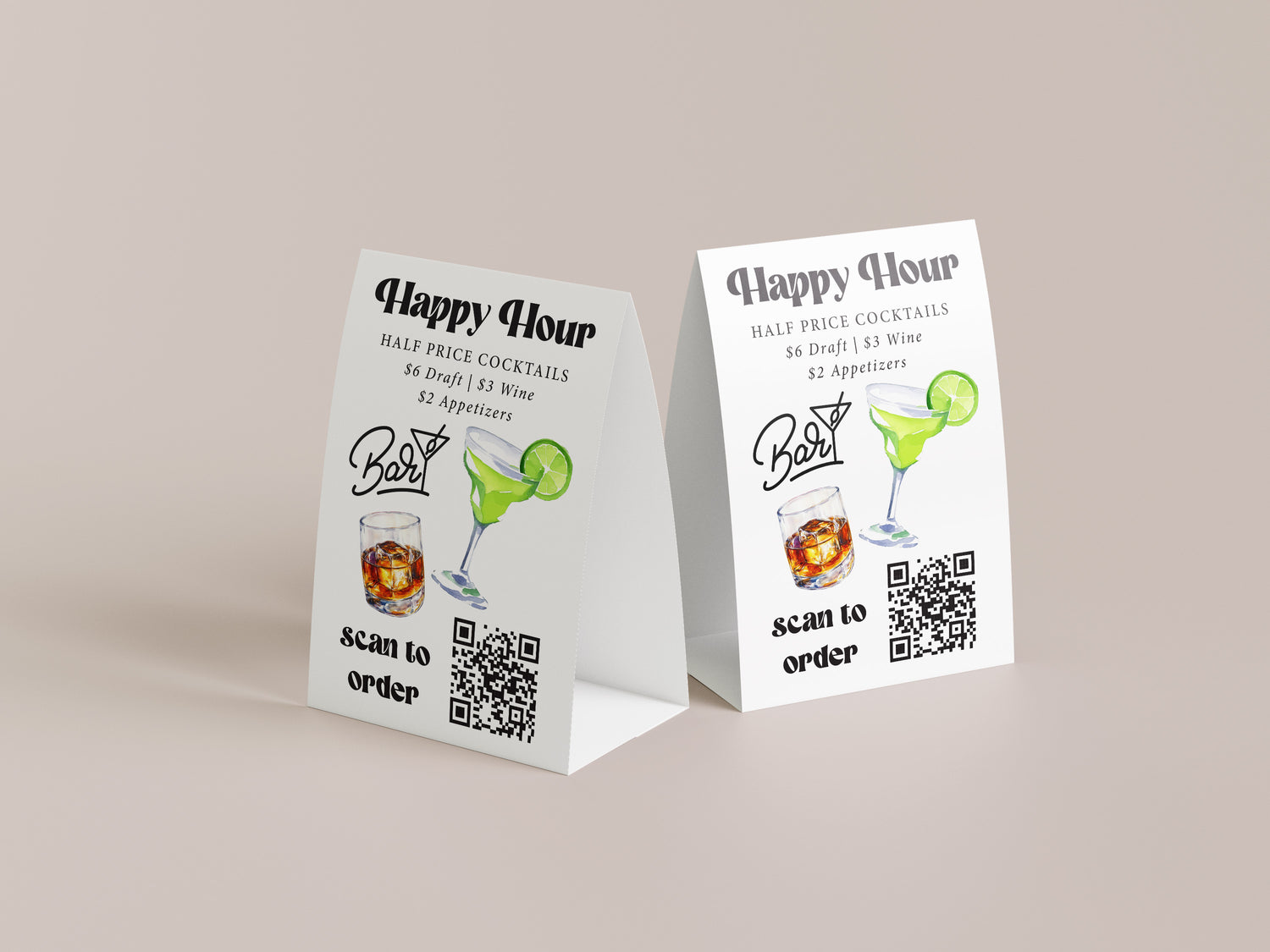 Happy Hour Table Tent
