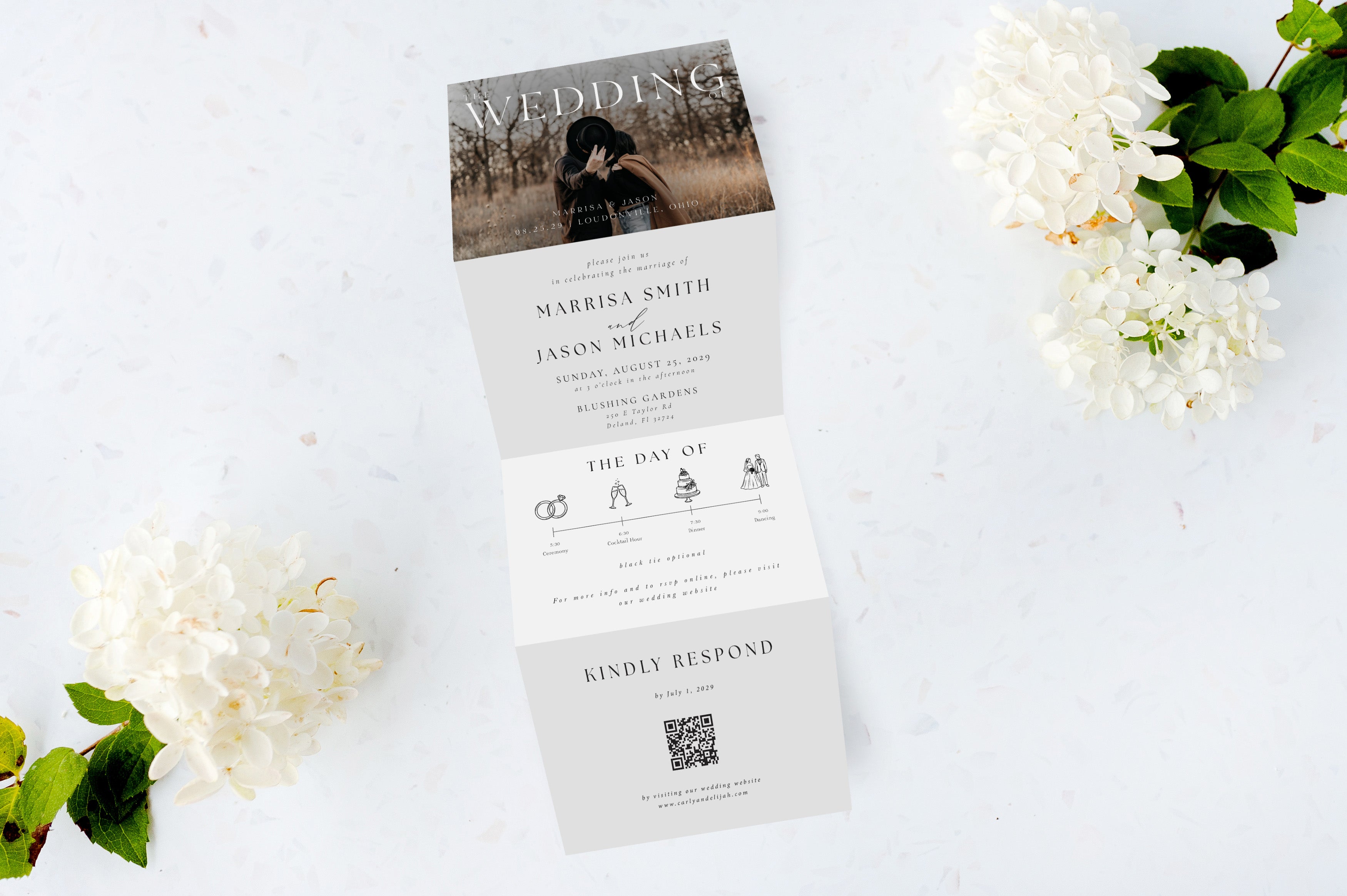 Save the Date | Headlines | Tri Fold Invitation