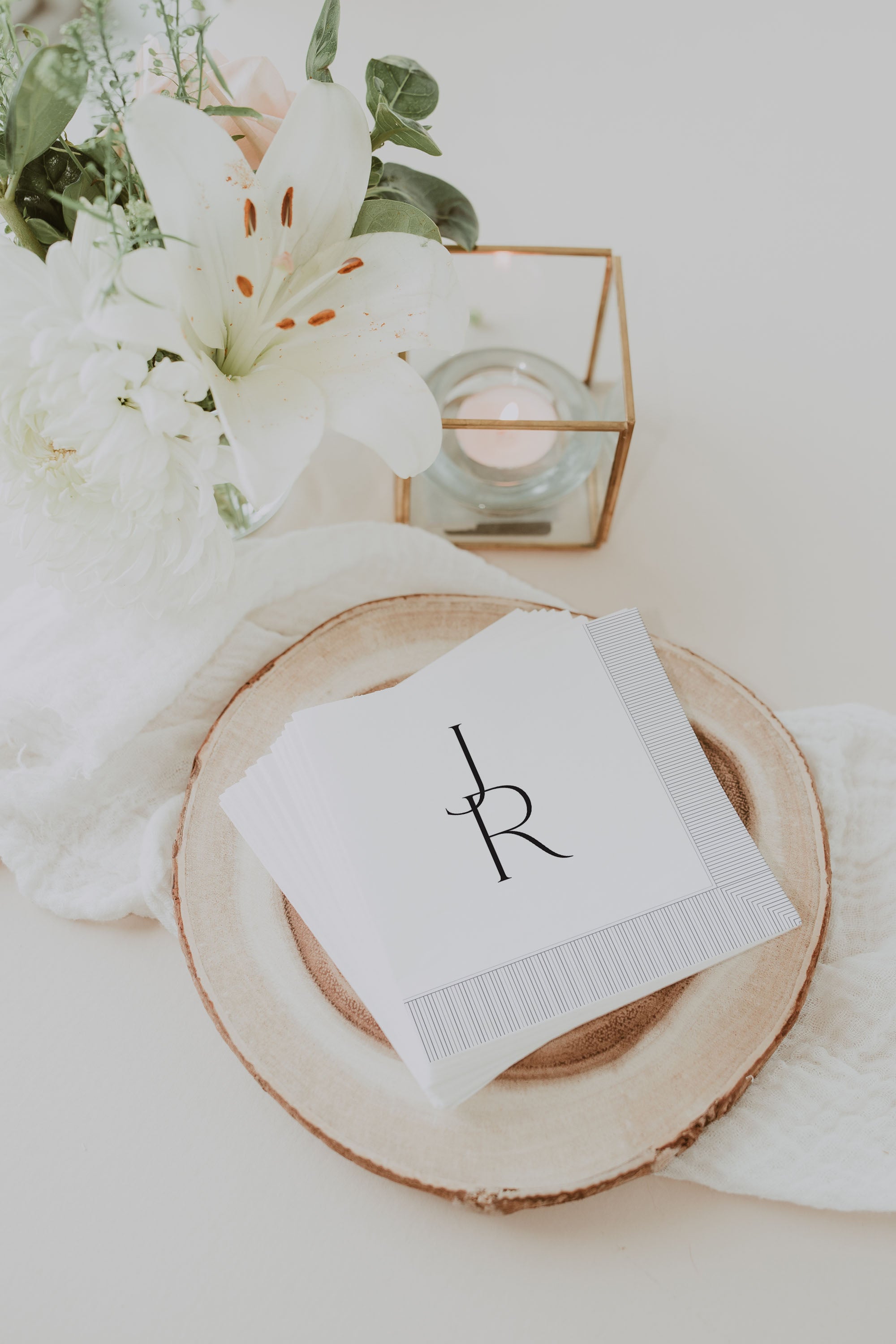 Minimal Initials Napkin