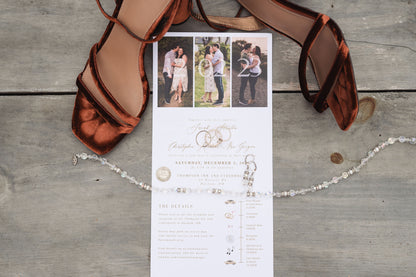 Boho Photo Tri Fold Invitation