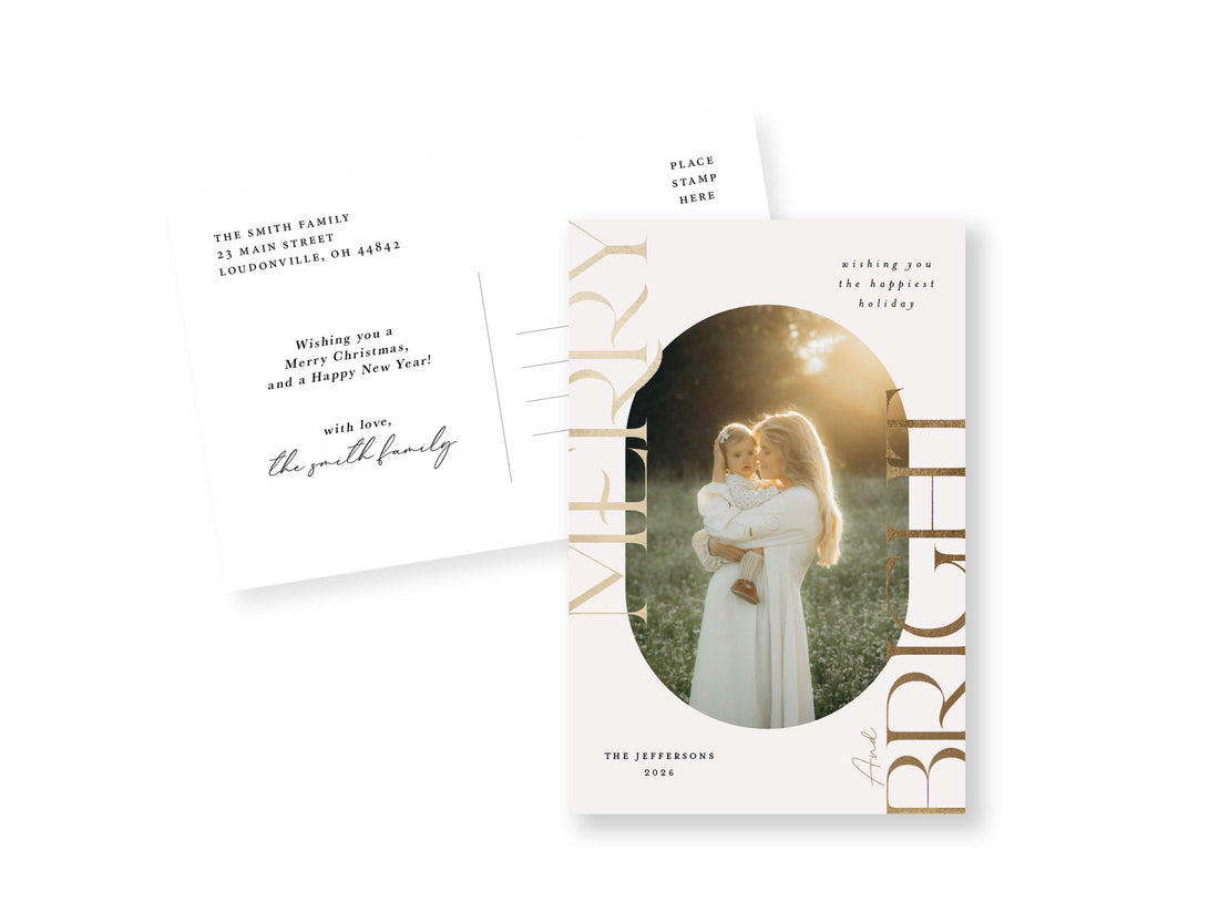 Merry &amp; Bright Postcard