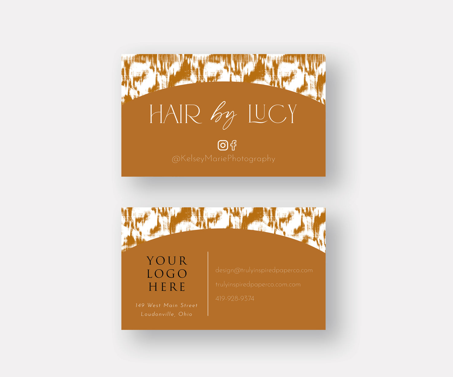 Modern Rust Business Cards – Truly Inspired Paper Co.