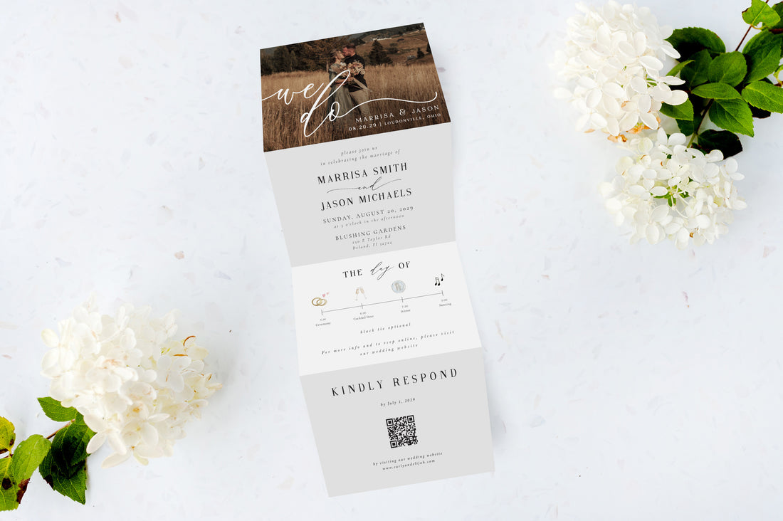 Save the Date | Modern We Do | Tri Fold Invitation