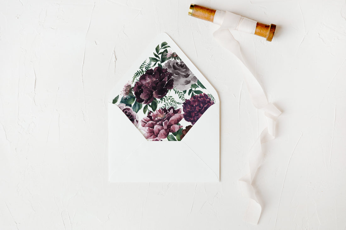 Moody Floral Envelope Liners