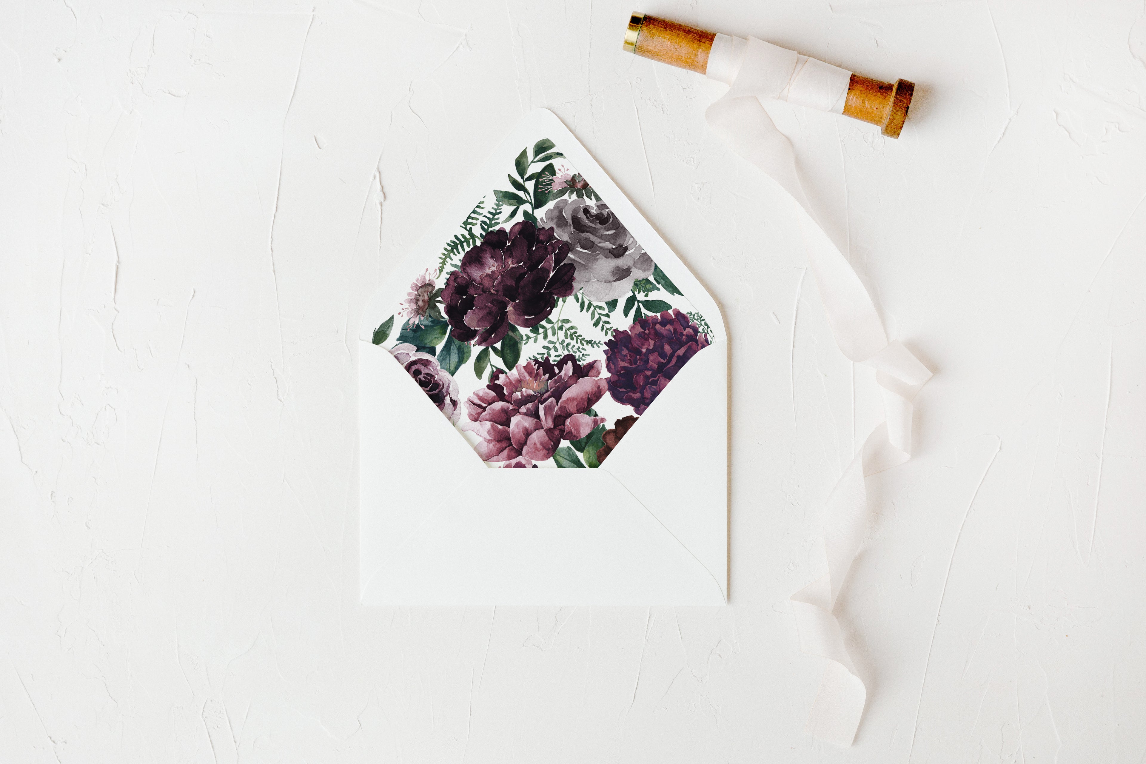 Moody Floral Envelope Liners