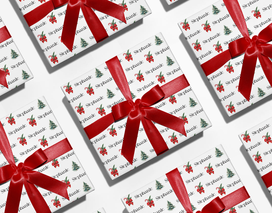 Name Pattern Custom Gift Wrap