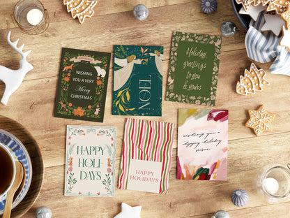 Holiday Folding Card Whimsical Set, 24 pack