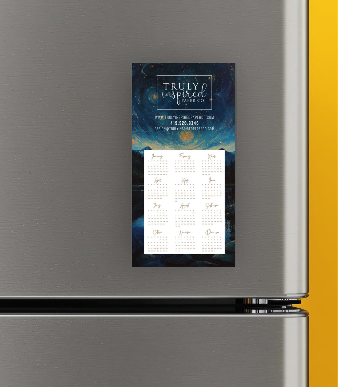 Painted Calendar Magnet