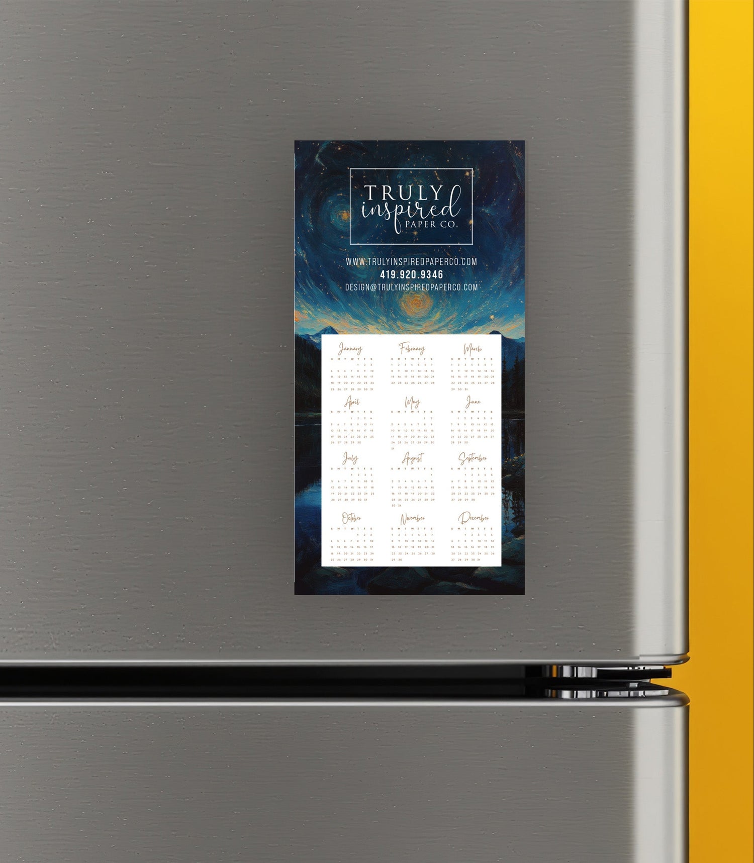 Painted Calendar Magnet