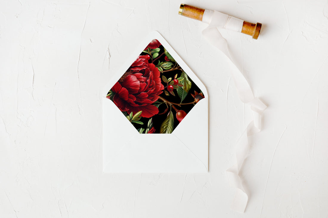 Pomegranate Envelope Liners