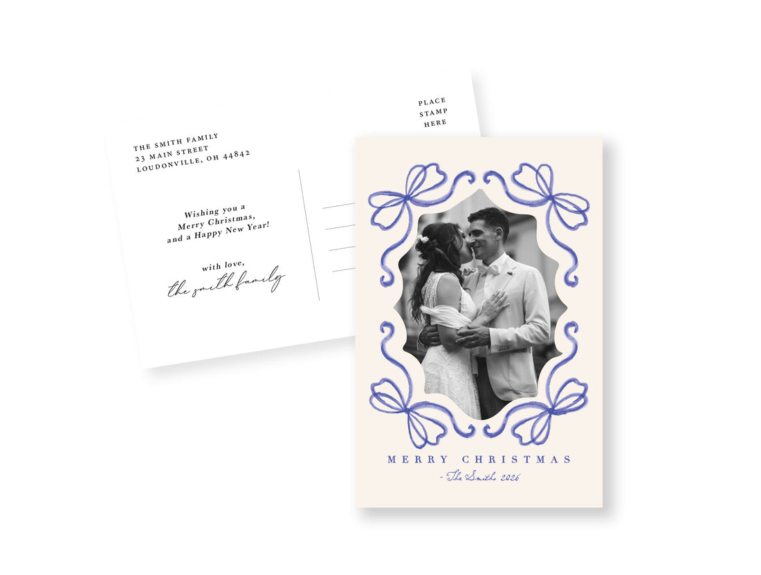 Purple Bows Postcard