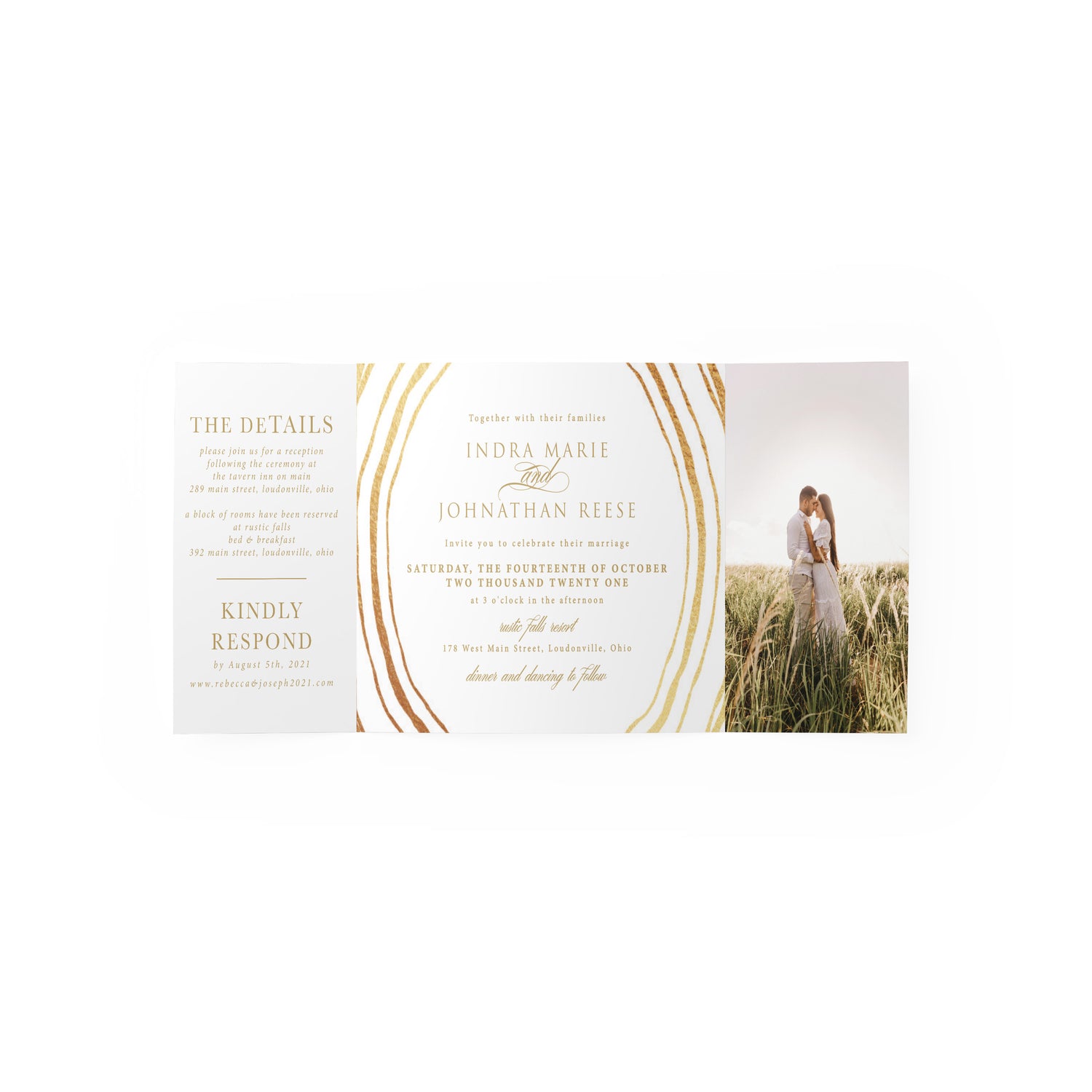 Golden Gate Fold Invitation