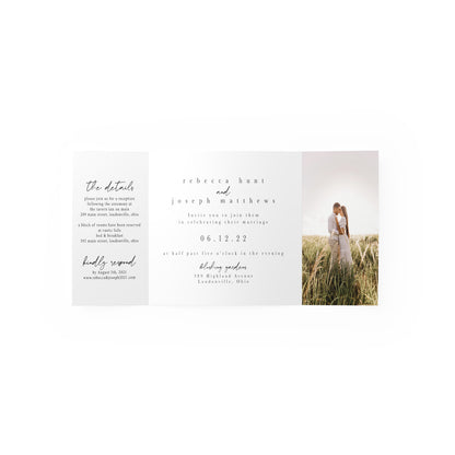 Rustic Watercolor Gate Fold Invitation