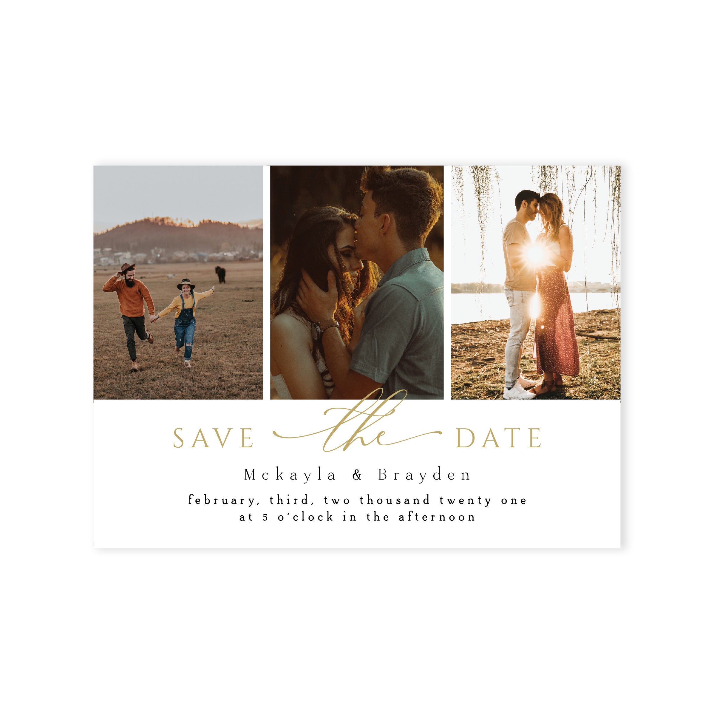 Script Collage Save The Date
