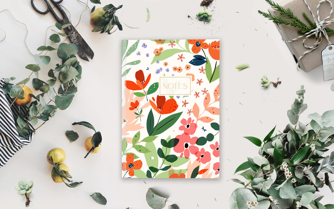 32 Page Lined Notebook, Spring Design