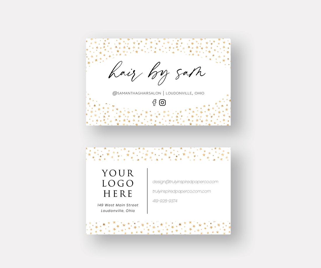 Star Pattern Business Cards