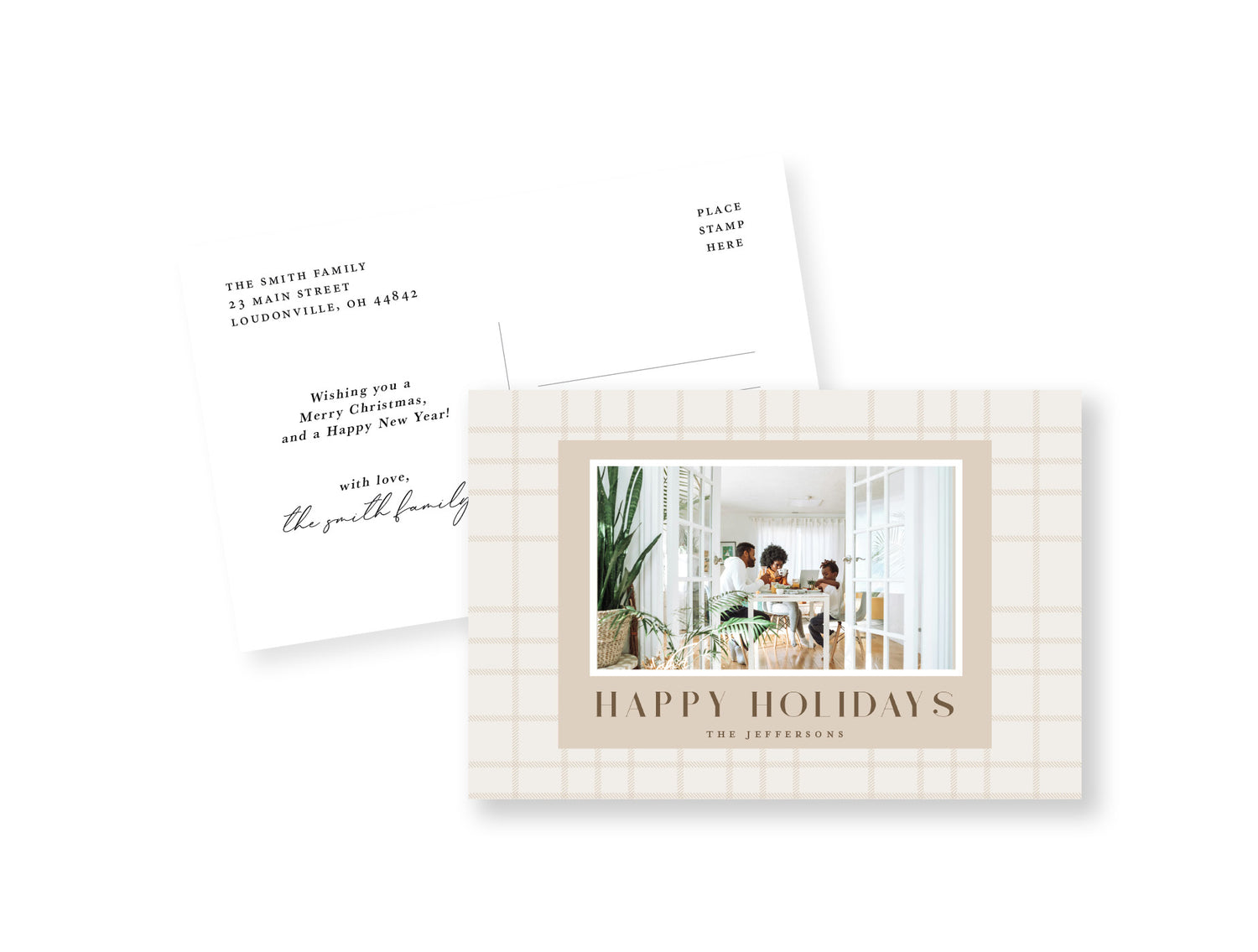 Subtle Plaid Postcard