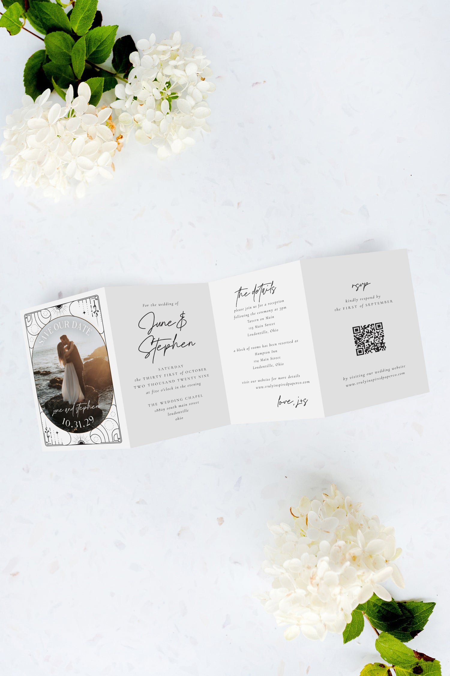 Save the Date | Tarot | Tri Fold Invitation