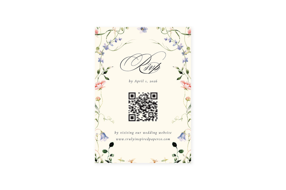 Venue Watercolor - Line Thin Florals RSVP
