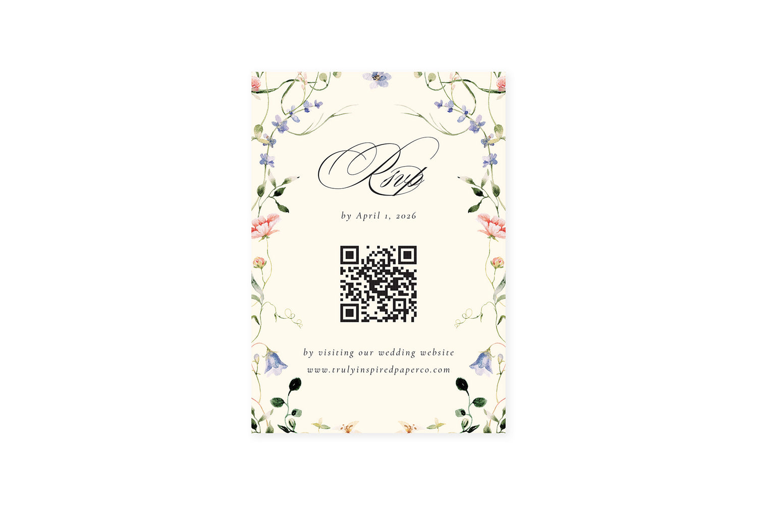 Venue Watercolor - Line Thin Florals RSVP