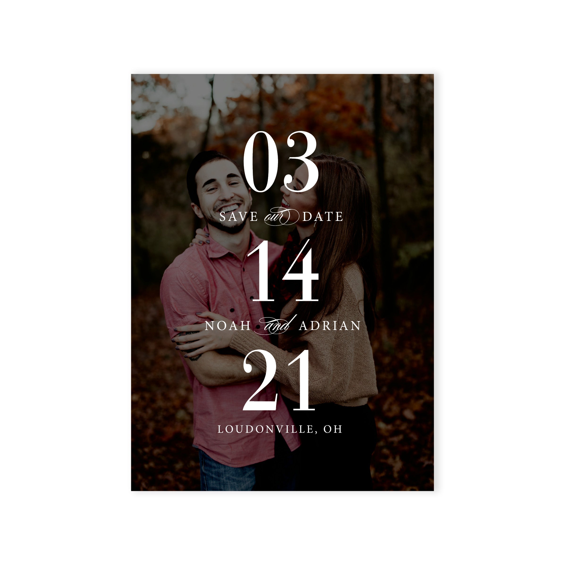 Vertical Date Save The Date
