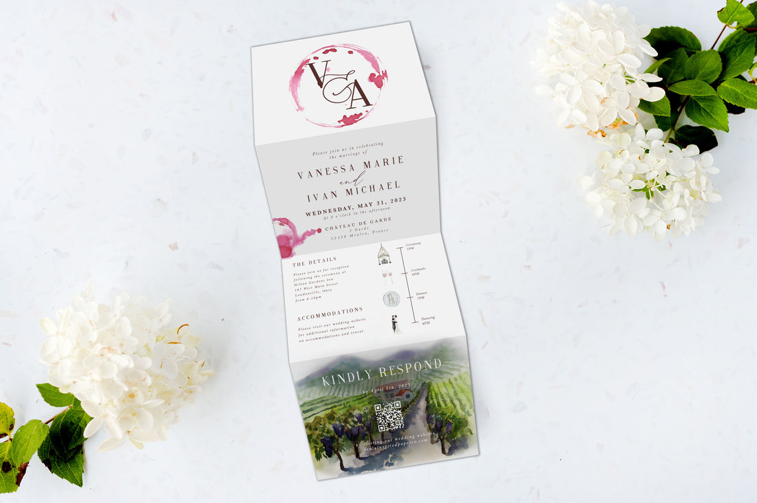 Winery Tri Fold Invitation