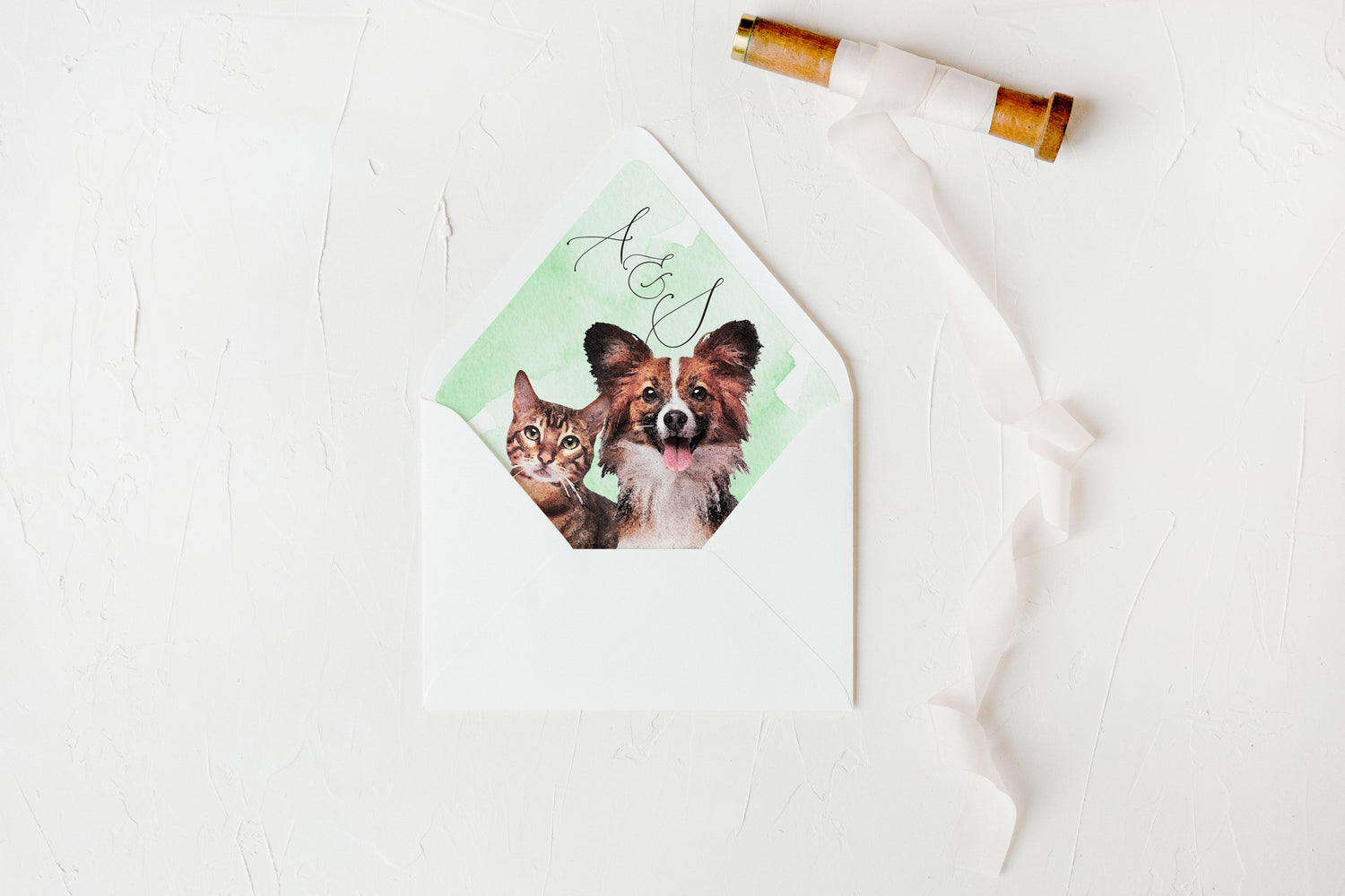 Watercolor Pet Envelope Liners