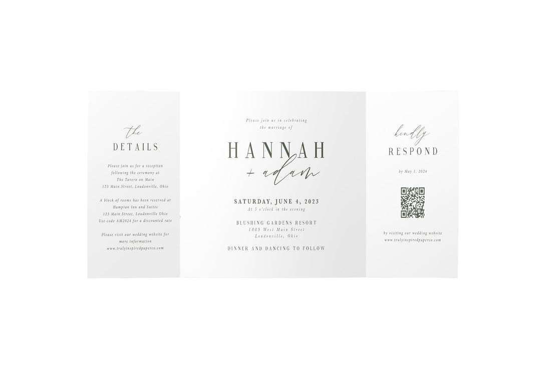 Venue Watercolor Gate Fold Invitation