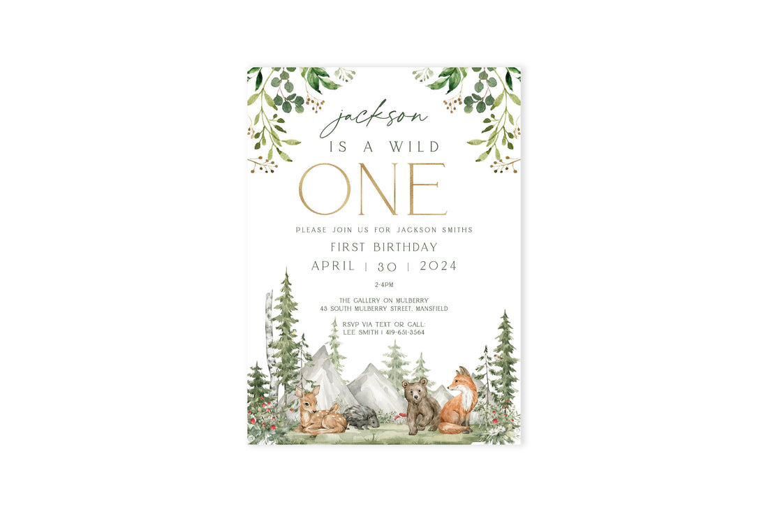 Woodland Birthday Invitation