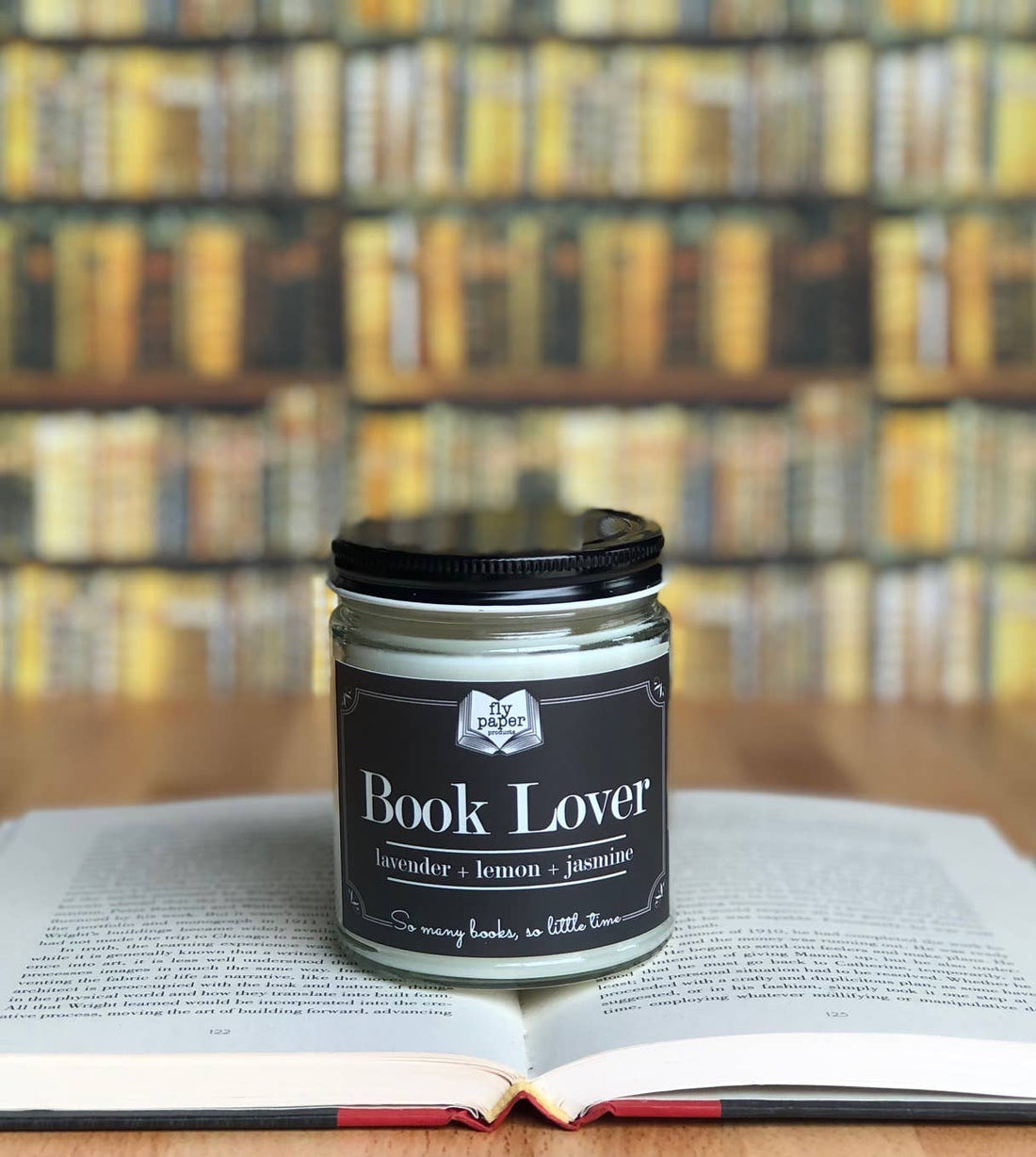 Book Lover Literary 9oz Glass Candle