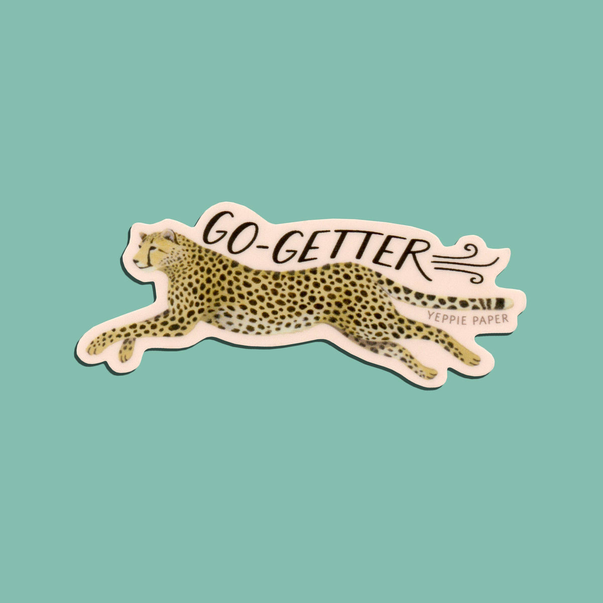 Geetus Sticker Go-Getter Running Cheetah Sticker – Truly Inspired Paper Co.