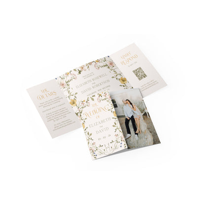 Wildflower Elizabeth Gate Fold Invitation