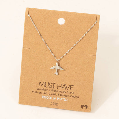 Airplane Pendant Necklace: S