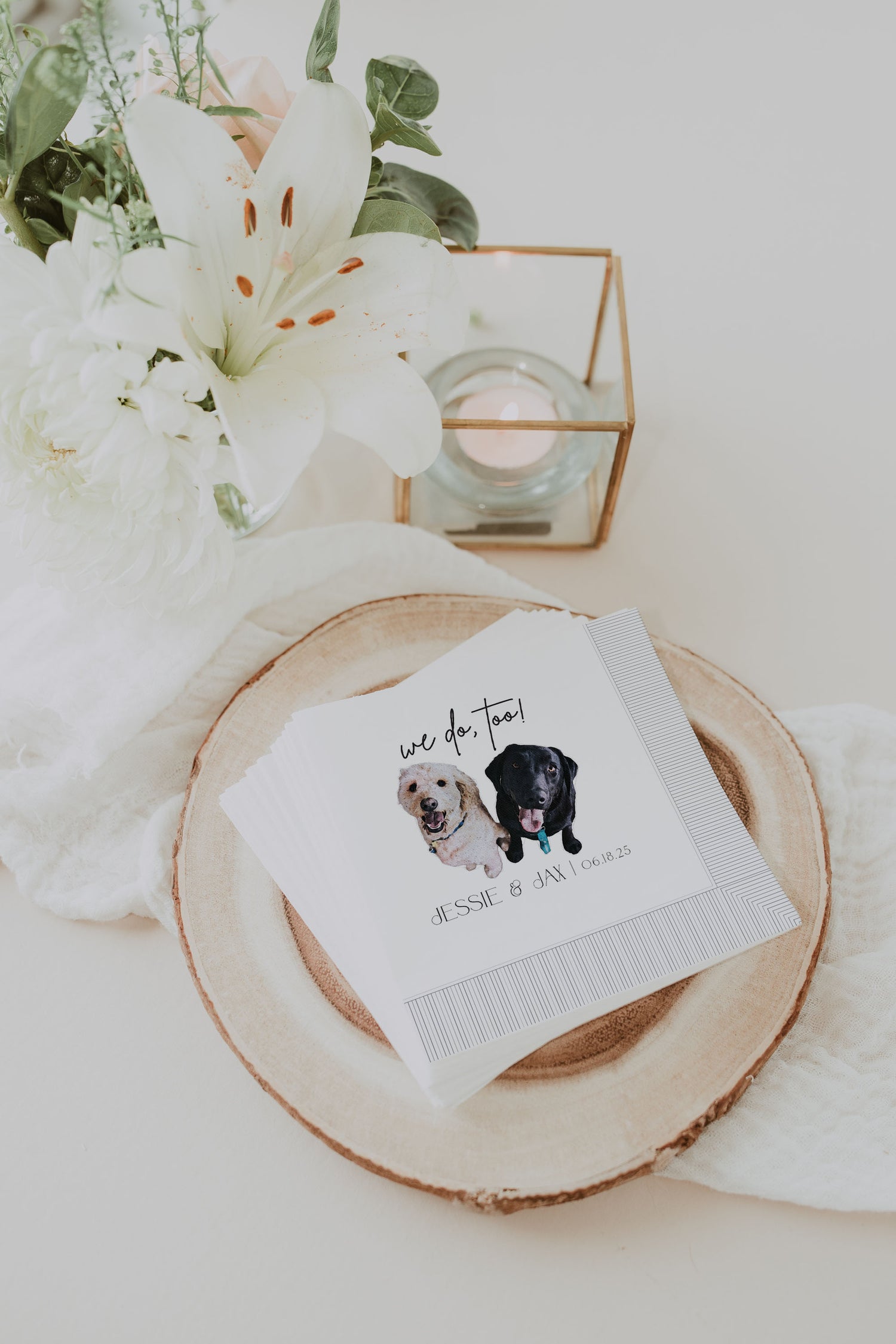 We Do Too! Watercolor Pets Napkin