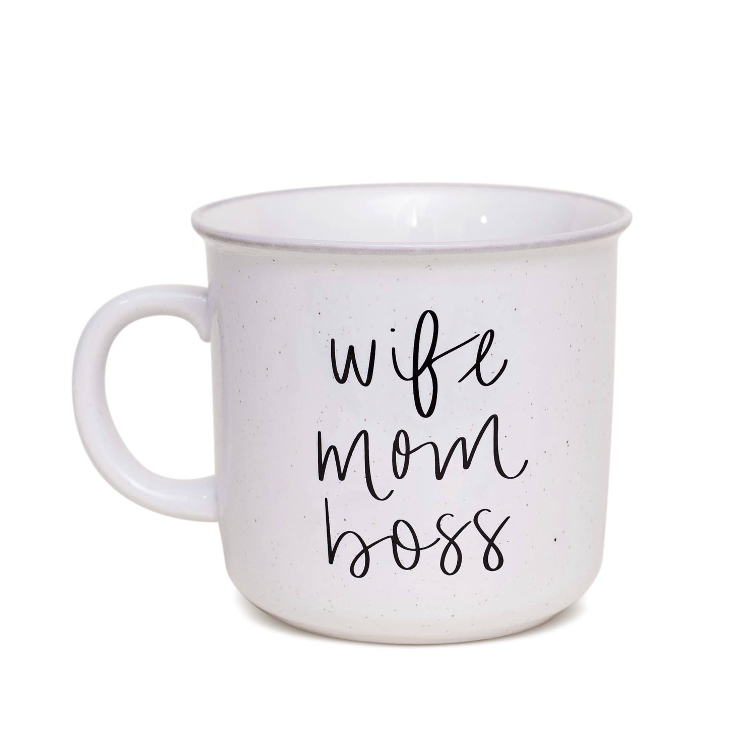 Wife Mom Boss - Rustic Campfire Coffee Mug - 16 oz
