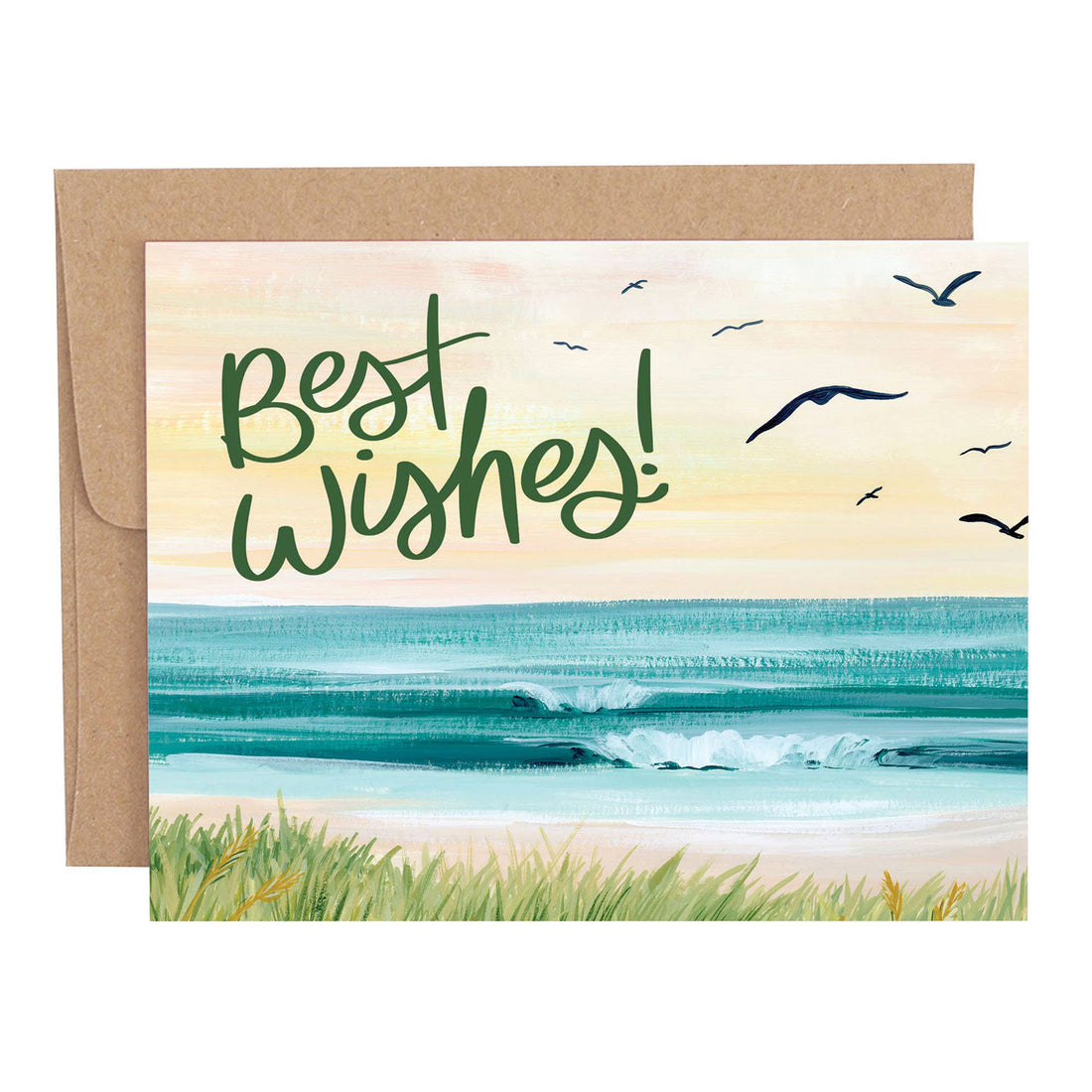 Best Wishes Beach Greeting Card