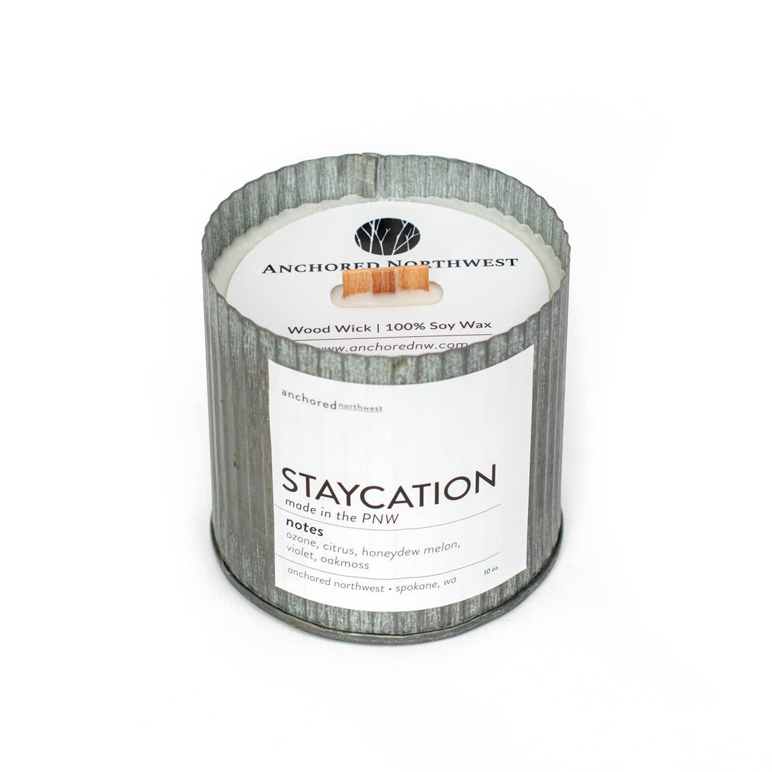 Staycation Wood Wick Rustic Farmhouse Soy Candle: 10oz