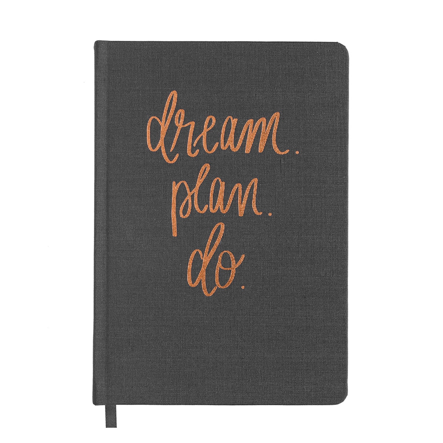 Dream Plan Do Grey and Rose Gold Fabric Journal – Truly Inspired