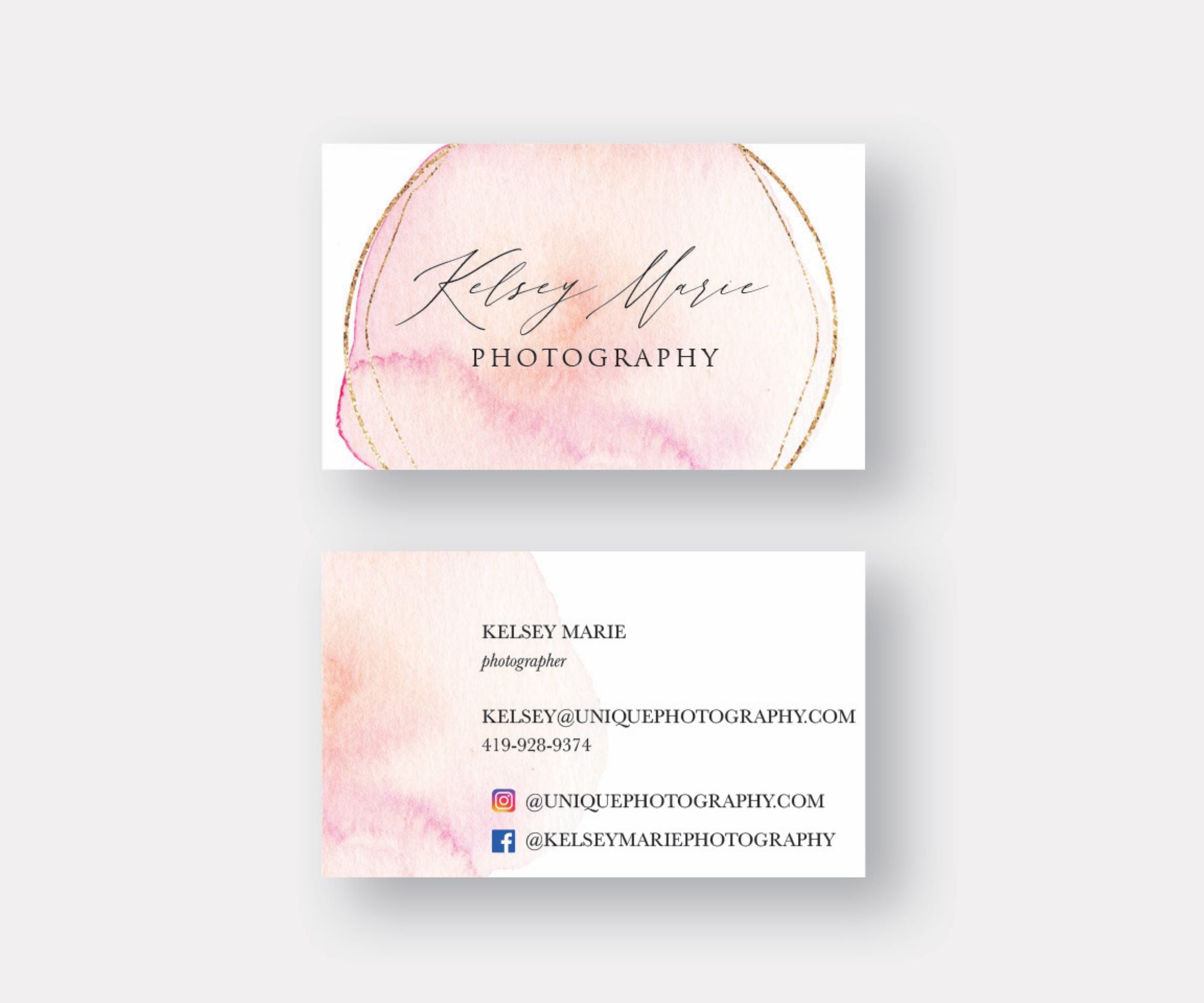 Watercolor Business Cards