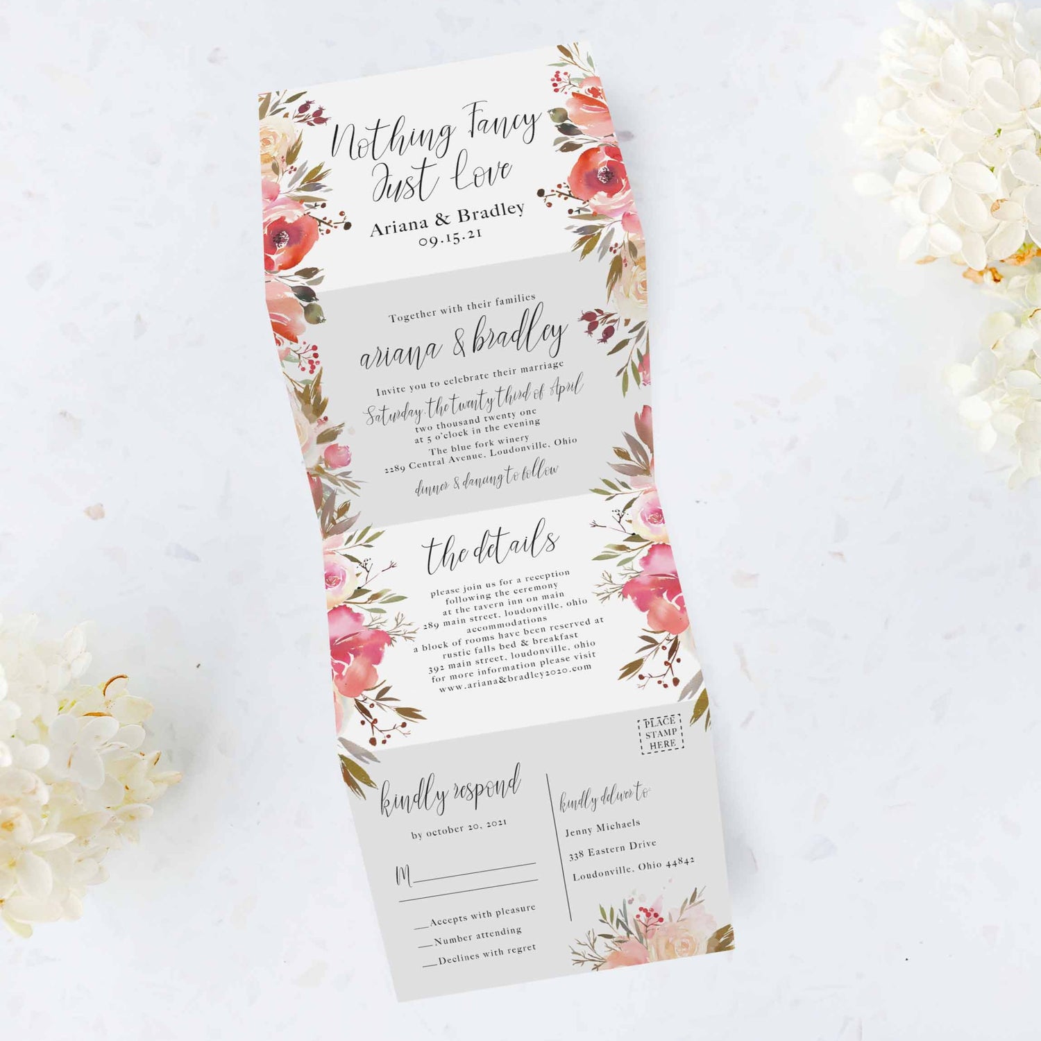 Spring Tri Fold Invitation