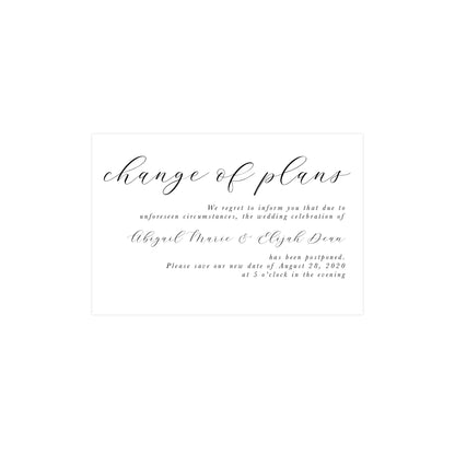 Scripted Wedding Postcard