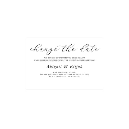 Change the Date Wedding Postcard