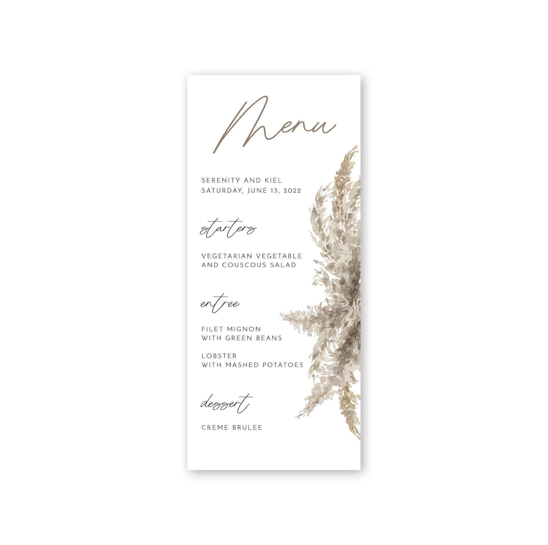 Serenity Menu