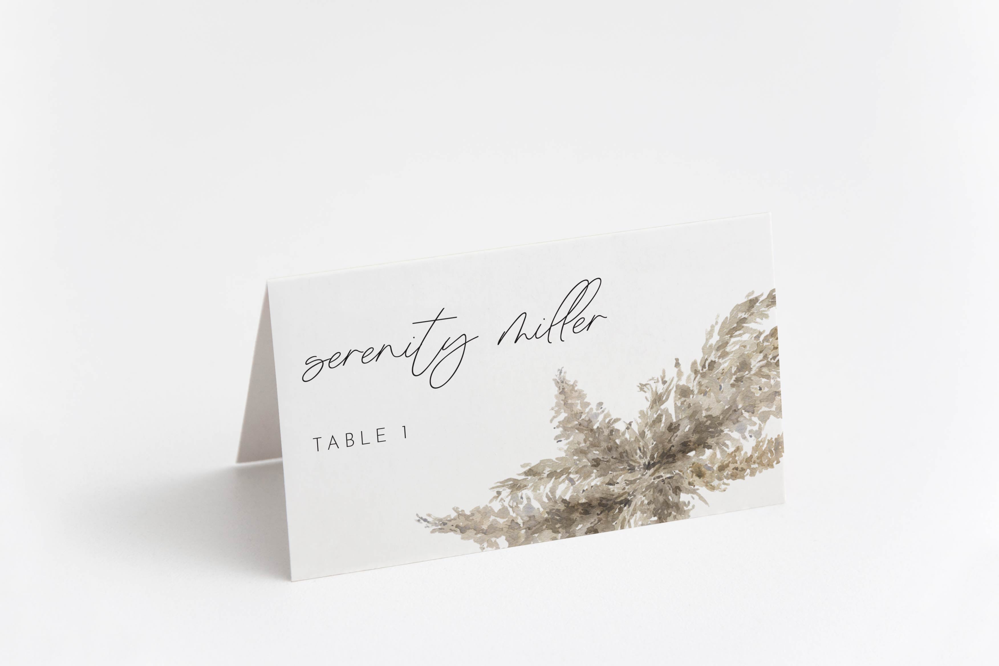 Serenity Place Card