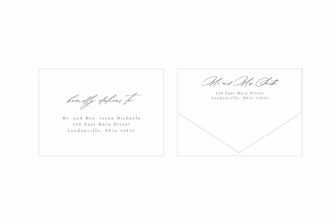 White Florals Seal &amp; Send Invitation