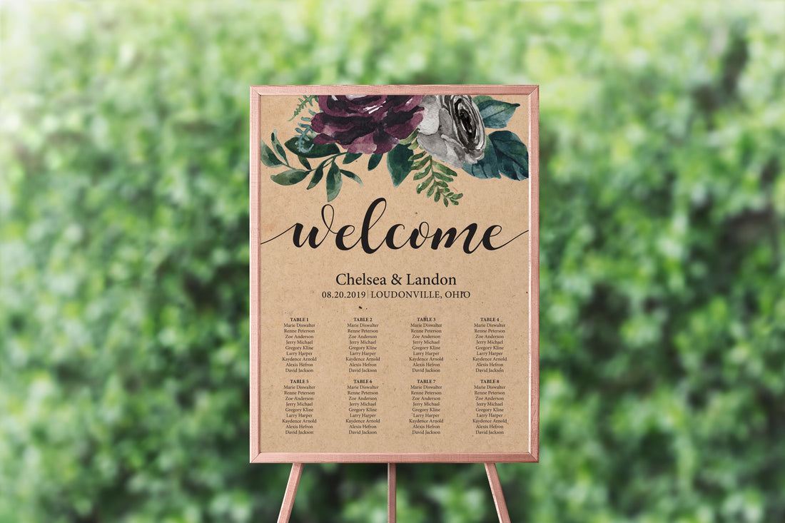 Rustic Plum Seating Chart