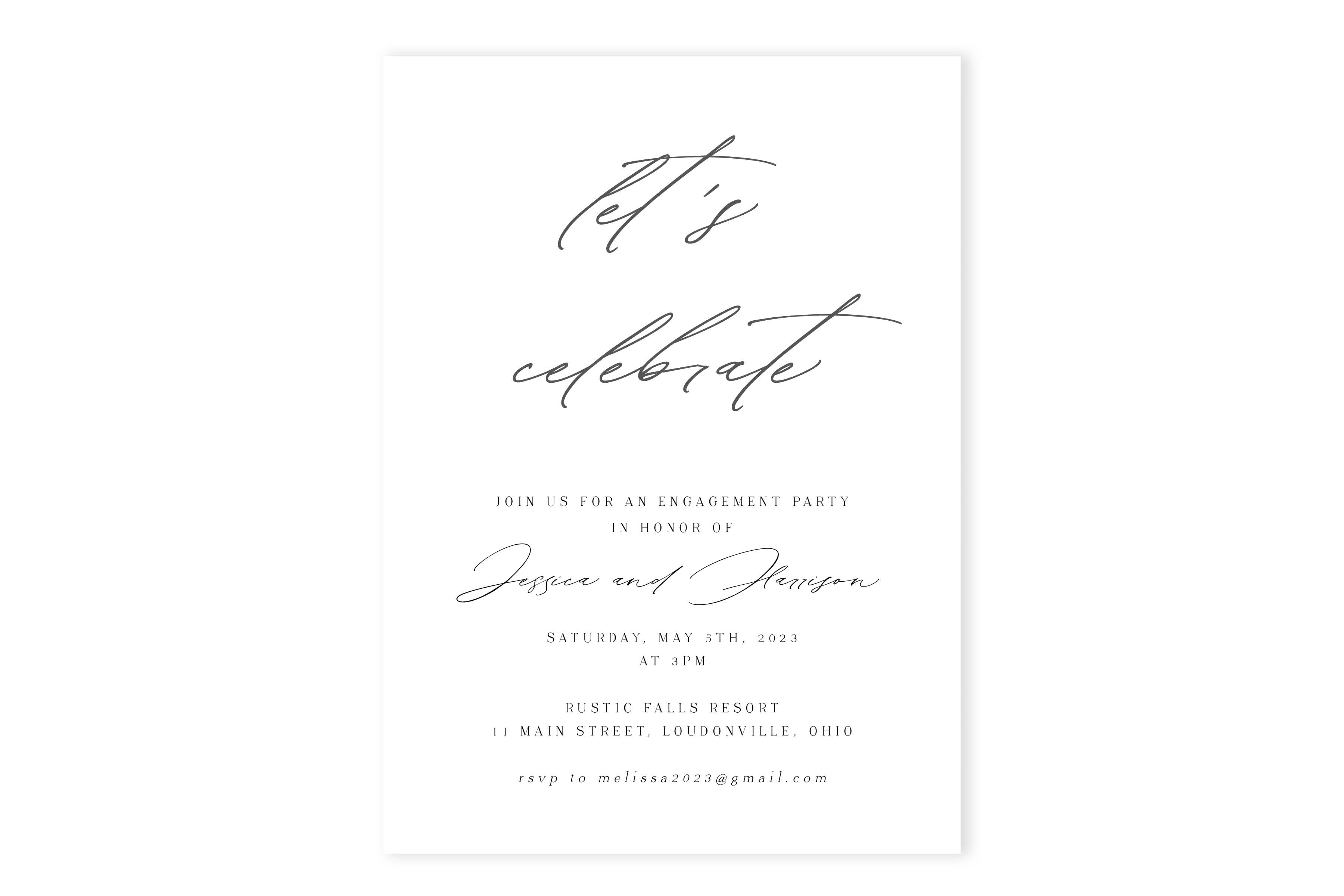 Modern Engagement Party Invitation