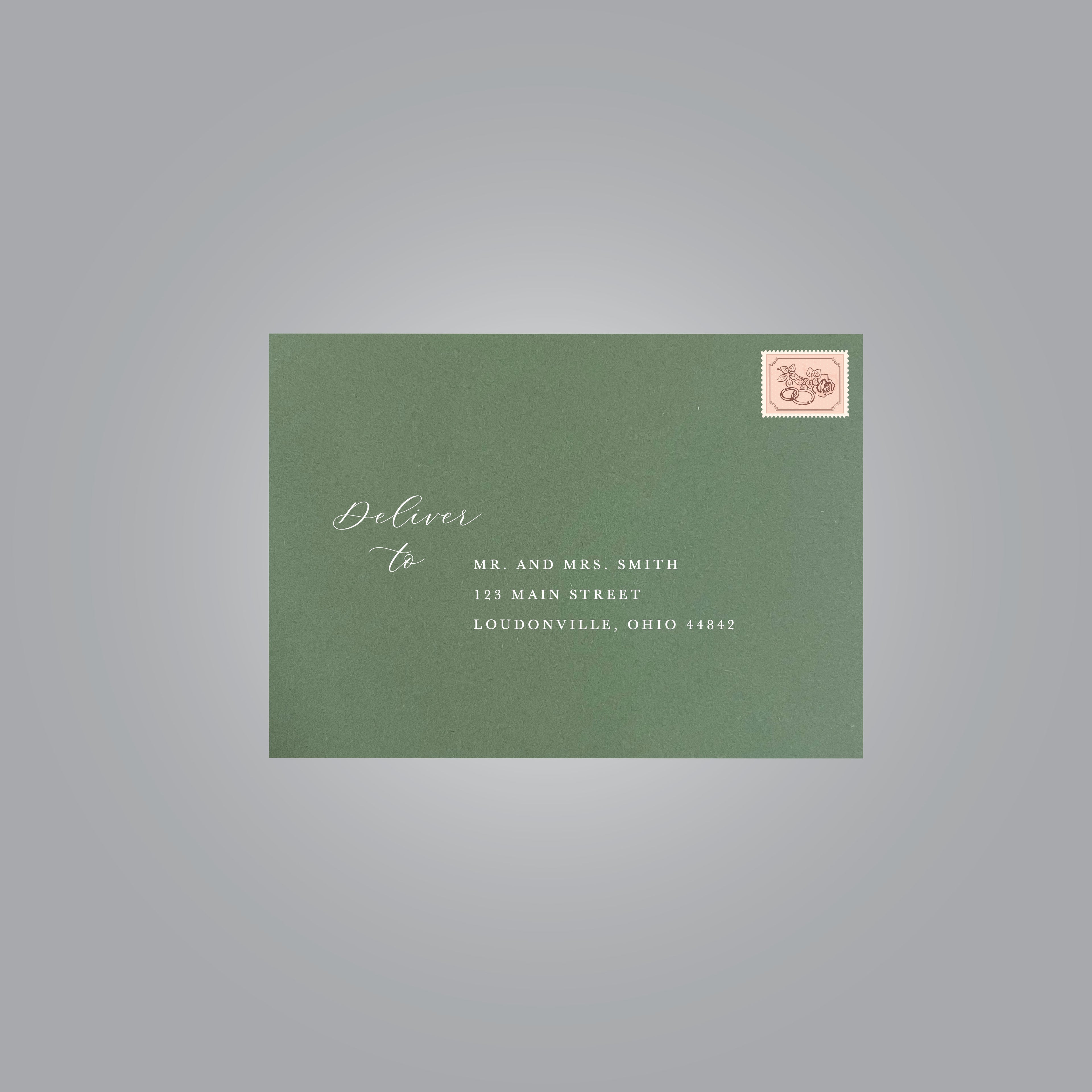 White Ink Envelope Addressing