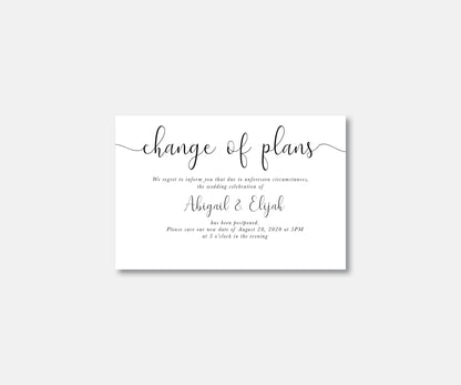 Samantha Script Wedding Postcard